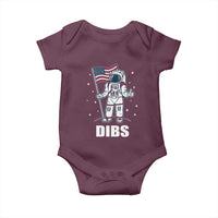 Funny Astronaut Dibs Moon Landing Baby Onesie Patriotic Space USA Meme for 4th of July - Wonder Print Shop