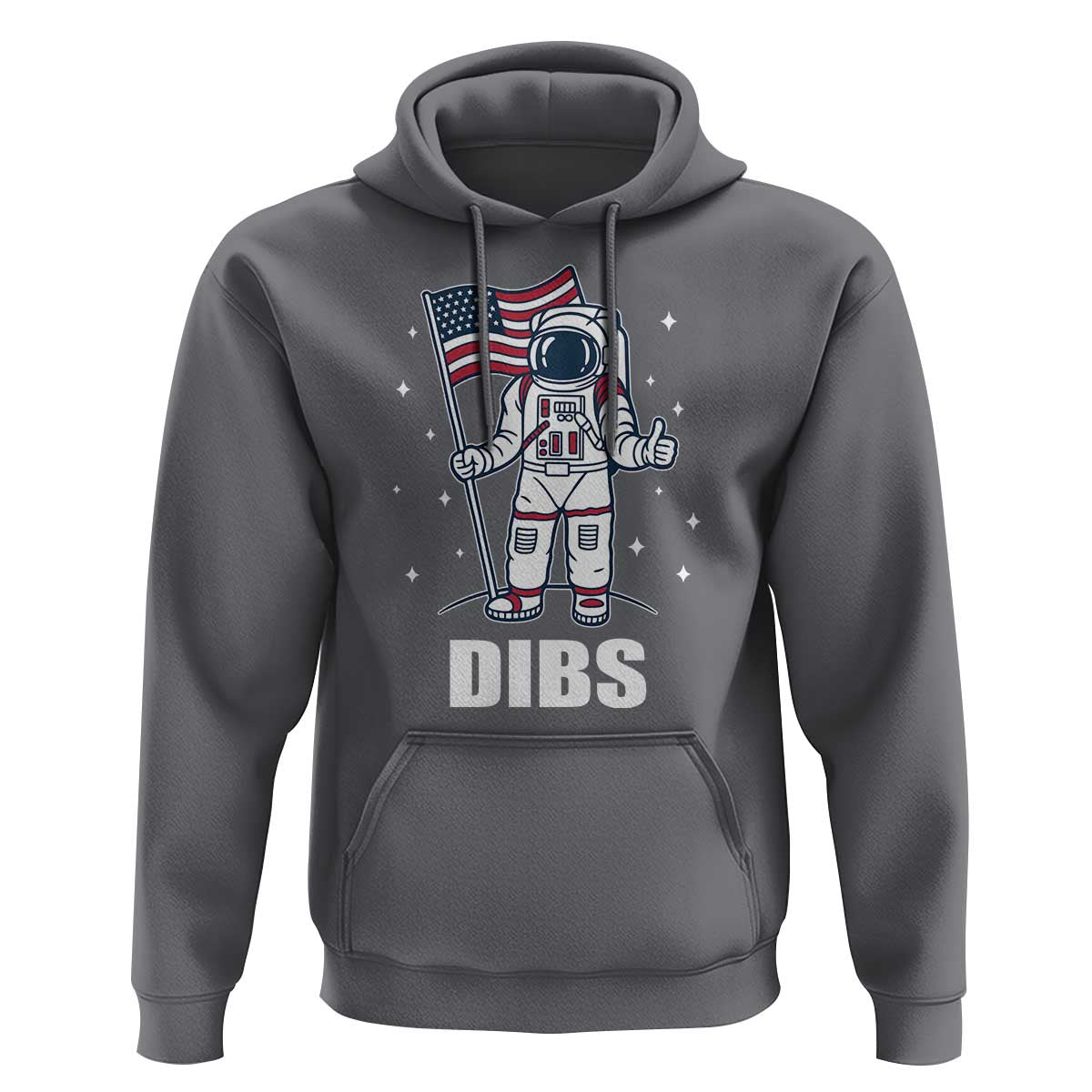Funny Astronaut Dibs Moon Landing Hoodie Patriotic Space USA Meme for 4th of July - Wonder Print Shop