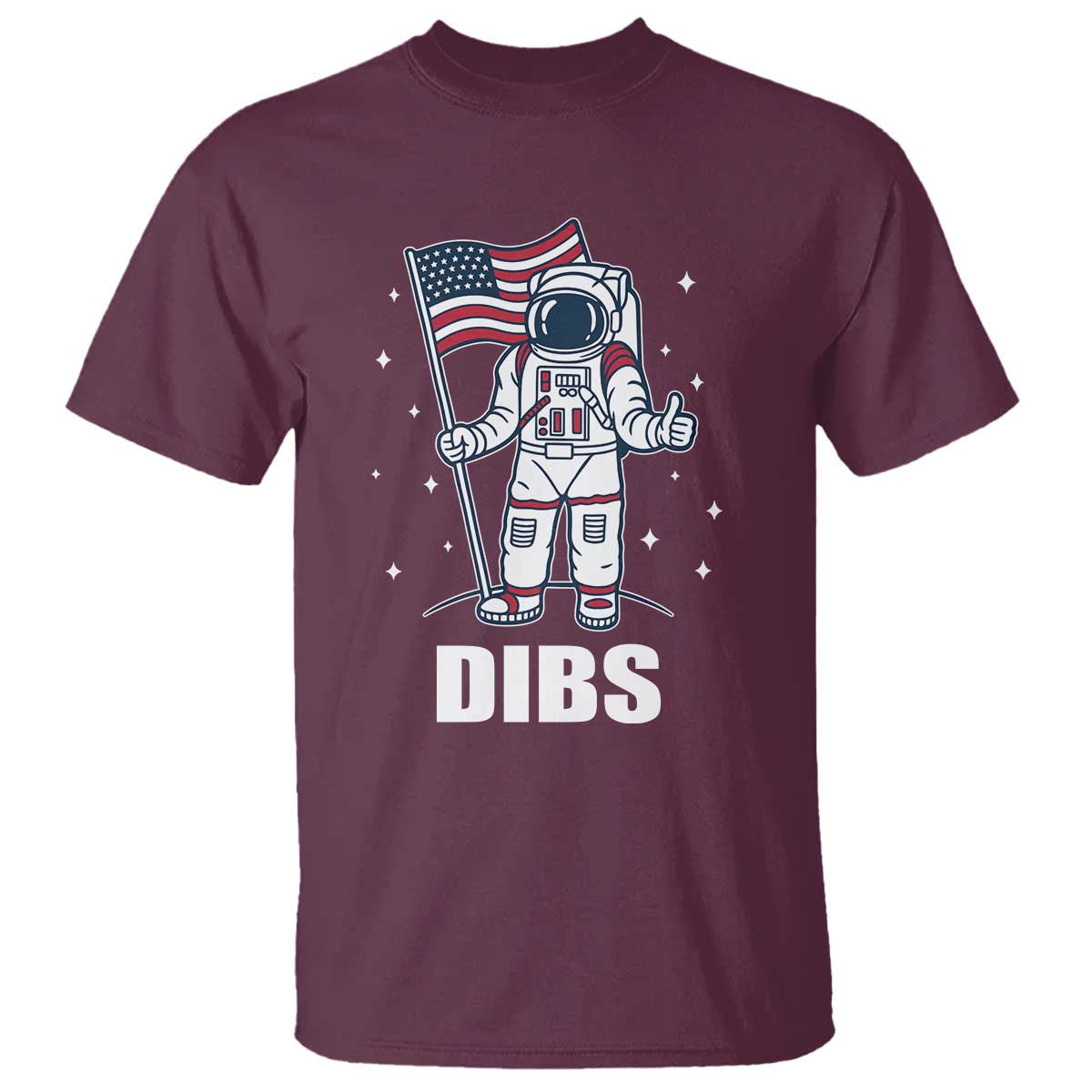 Funny Astronaut Dibs Moon Landing T Shirt Patriotic Space USA Meme for 4th of July - Wonder Print Shop