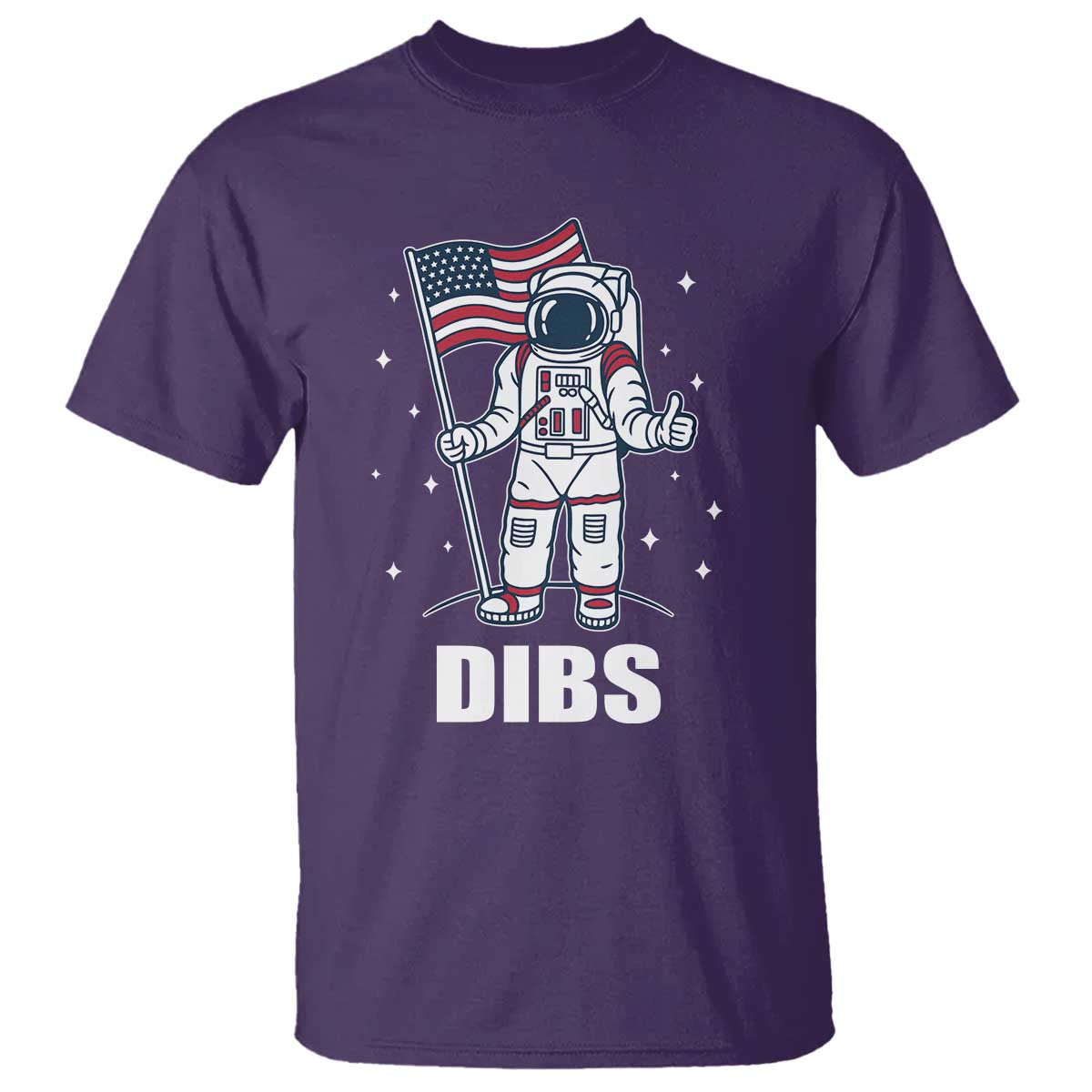 Funny Astronaut Dibs Moon Landing T Shirt Patriotic Space USA Meme for 4th of July - Wonder Print Shop