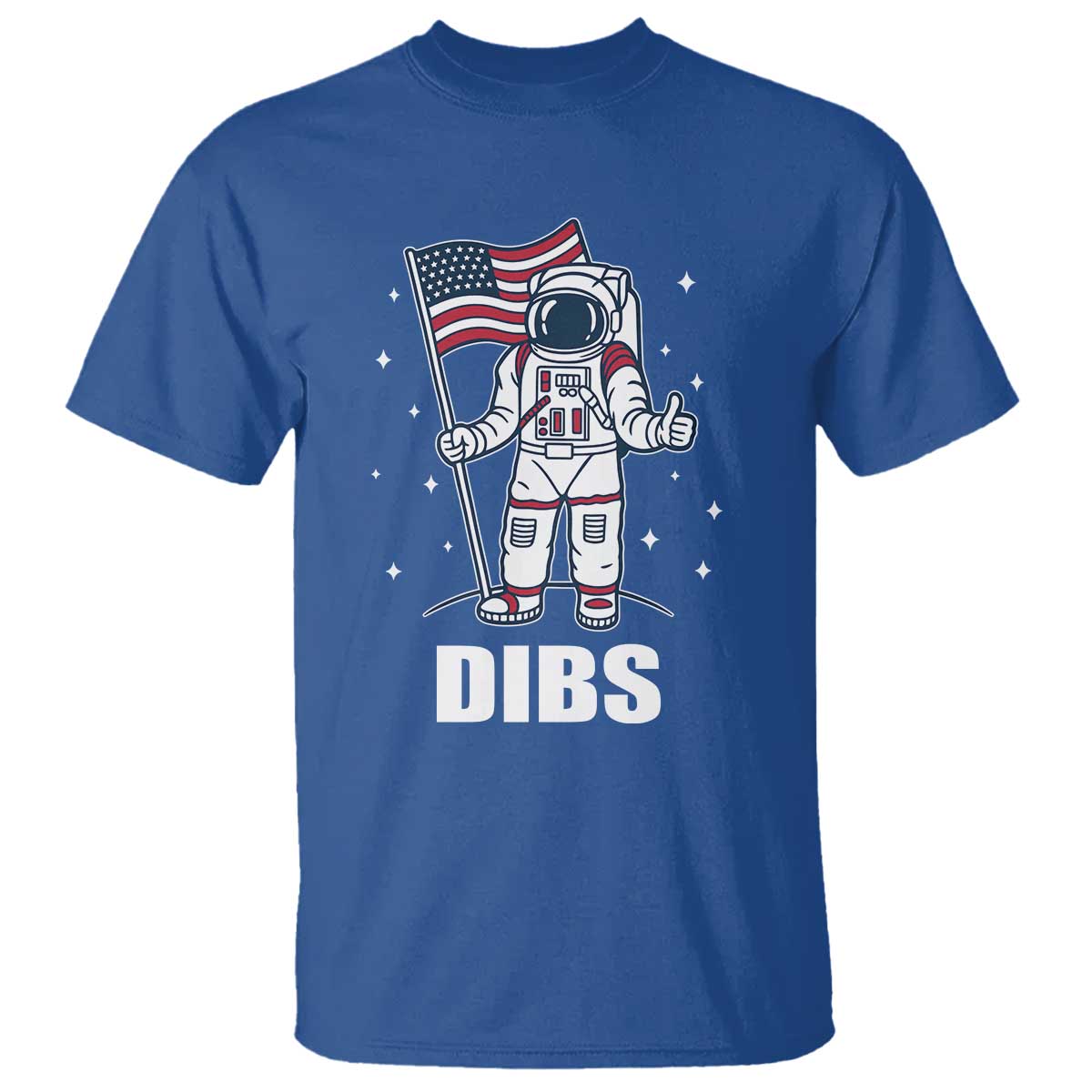 Funny Astronaut Dibs Moon Landing T Shirt Patriotic Space USA Meme for 4th of July - Wonder Print Shop