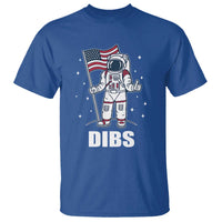 Funny Astronaut Dibs Moon Landing T Shirt Patriotic Space USA Meme for 4th of July - Wonder Print Shop