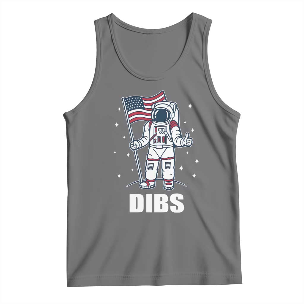 Funny Astronaut Dibs Moon Landing Tank Top Patriotic Space USA Meme for 4th of July - Wonder Print Shop