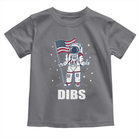 Funny Astronaut Dibs Moon Landing Toddler T Shirt Patriotic Space USA Meme for 4th of July - Wonder Print Shop