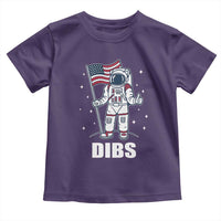 Funny Astronaut Dibs Moon Landing Toddler T Shirt Patriotic Space USA Meme for 4th of July - Wonder Print Shop