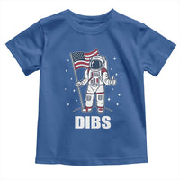 Funny Astronaut Dibs Moon Landing Toddler T Shirt Patriotic Space USA Meme for 4th of July - Wonder Print Shop