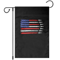 USA Flag Rocket Garden Flag Patriotic Space Red White Blue 4th of July - Wonder Print Shop
