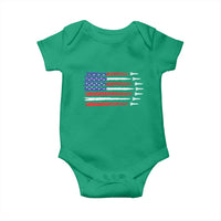 USA Flag Rocket Baby Onesie Patriotic Space Red White Blue 4th of July - Wonder Print Shop