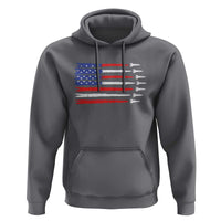 USA Flag Rocket Hoodie Patriotic Space Red White Blue 4th of July - Wonder Print Shop