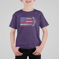 USA Flag Rocket T Shirt For Kid Patriotic Space Red White Blue 4th of July - Wonder Print Shop