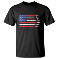 USA Flag Rocket T Shirt Patriotic Space Red White Blue 4th of July - Wonder Print Shop