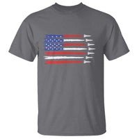 USA Flag Rocket T Shirt Patriotic Space Red White Blue 4th of July - Wonder Print Shop