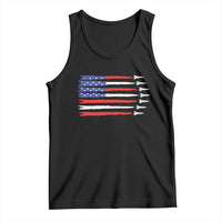 USA Flag Rocket Tank Top Patriotic Space Red White Blue 4th of July - Wonder Print Shop