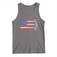 USA Flag Rocket Tank Top Patriotic Space Red White Blue 4th of July - Wonder Print Shop