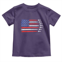 USA Flag Rocket Toddler T Shirt Patriotic Space Red White Blue 4th of July - Wonder Print Shop