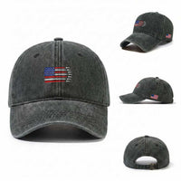 USA Flag Rocket Washed Cotton Baseball Cap Patriotic Space Red White Blue 4th of July