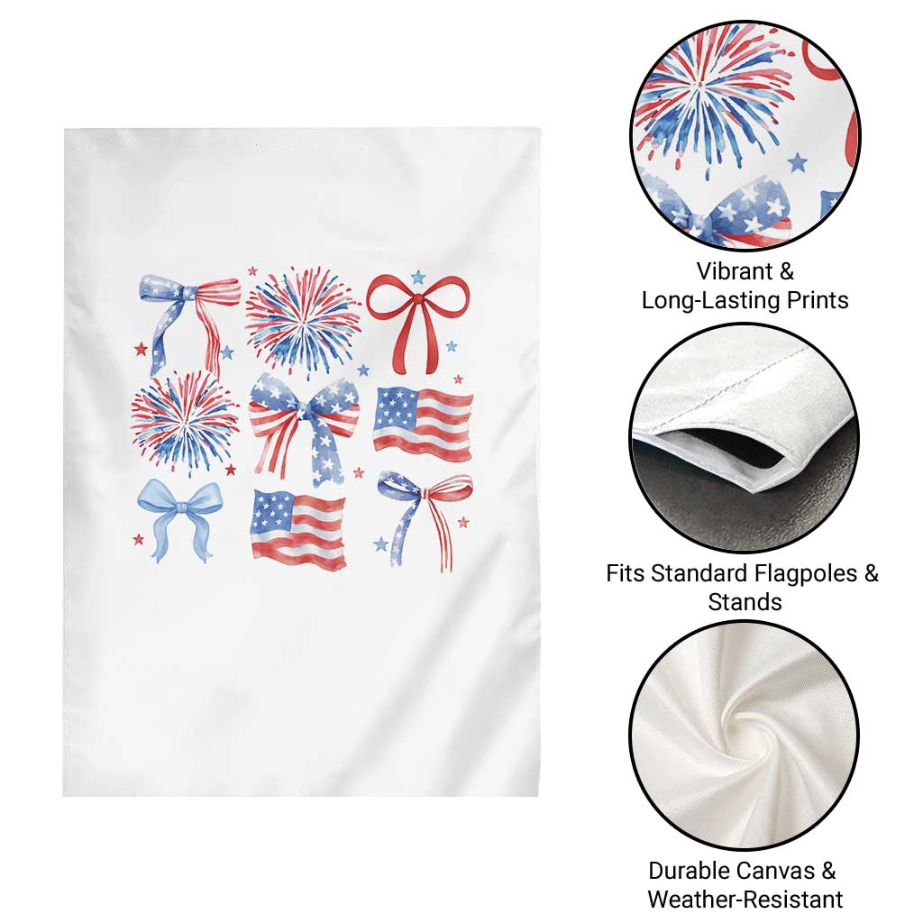 Coquette 4th Of July Garden Flag Patriotic Bow American Flag - Wonder Print Shop