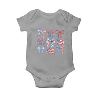 Coquette 4th Of July Baby Onesie Patriotic Bow American Flag - Wonder Print Shop