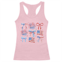 Coquette 4th Of July Racerback Tank Top Patriotic Bow American Flag - Wonder Print Shop