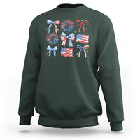 Coquette 4th Of July Sweatshirt Patriotic Bow American Flag - Wonder Print Shop