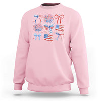 Coquette 4th Of July Sweatshirt Patriotic Bow American Flag - Wonder Print Shop