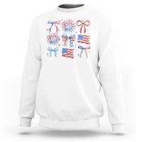 Coquette 4th Of July Sweatshirt Patriotic Bow American Flag - Wonder Print Shop