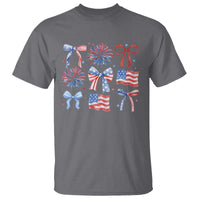 Coquette 4th Of July T Shirt Patriotic Bow American Flag - Wonder Print Shop