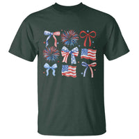Coquette 4th Of July T Shirt Patriotic Bow American Flag - Wonder Print Shop