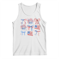 Coquette 4th Of July Tank Top Patriotic Bow American Flag - Wonder Print Shop