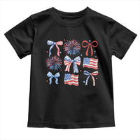 Coquette 4th Of July Toddler T Shirt Patriotic Bow American Flag - Wonder Print Shop