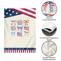 Coquette 4th Of July Garden Flag Patriotic Bow American Flag