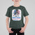 She Loves Jesus And America Too T Shirt For Kid Christian 4th of July Messy Bun Flag - Wonder Print Shop