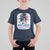 She Loves Jesus And America Too T Shirt For Kid Christian 4th of July Messy Bun Flag - Wonder Print Shop
