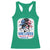 She Loves Jesus And America Too Racerback Tank Top Christian 4th of July Messy Bun Flag - Wonder Print Shop