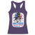She Loves Jesus And America Too Racerback Tank Top Christian 4th of July Messy Bun Flag - Wonder Print Shop