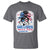 She Loves Jesus And America Too T Shirt Christian 4th of July Messy Bun Flag - Wonder Print Shop