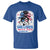 She Loves Jesus And America Too T Shirt Christian 4th of July Messy Bun Flag - Wonder Print Shop
