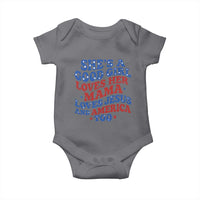 Good Girl Loves Mama Jesus and America Baby Onesie Retro Patriotic 4th of July USA - Wonder Print Shop