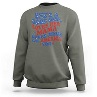 Good Girl Loves Mama Jesus and America Sweatshirt Retro Patriotic 4th of July USA - Wonder Print Shop