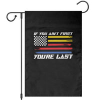 US Flag Car Racing Garden Flag If You Aint First Youre Last Checkered Flag - Wonder Print Shop