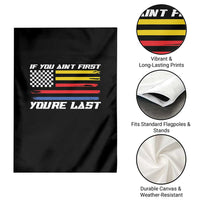 US Flag Car Racing Garden Flag If You Aint First Youre Last Checkered Flag - Wonder Print Shop
