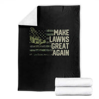 Funny Lawn Mower Dad Gardener Throw Blanket Make Lawns Great Again Fathers Day American Flag - Wonder Print Shop