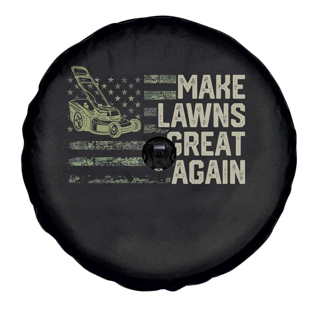 Funny Lawn Mower Dad Gardener Spare Tire Cover Make Lawns Great Again Fathers Day American Flag - Wonder Print Shop