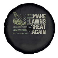 Funny Lawn Mower Dad Gardener Spare Tire Cover Make Lawns Great Again Fathers Day American Flag - Wonder Print Shop