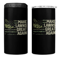 Funny Lawn Mower Dad Gardener 4 in 1 Can Cooler Tumbler Make Lawns Great Again Fathers Day American Flag - Wonder Print Shop
