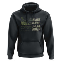 Funny Lawn Mower Dad Gardener Hoodie Make Lawns Great Again Fathers Day American Flag - Wonder Print Shop