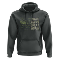 Funny Lawn Mower Dad Gardener Hoodie Make Lawns Great Again Fathers Day American Flag - Wonder Print Shop