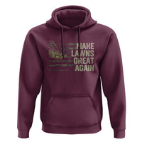Funny Lawn Mower Dad Gardener Hoodie Make Lawns Great Again Fathers Day American Flag - Wonder Print Shop