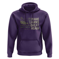 Funny Lawn Mower Dad Gardener Hoodie Make Lawns Great Again Fathers Day American Flag - Wonder Print Shop