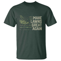 Funny Lawn Mower Dad Gardener T Shirt Make Lawns Great Again Fathers Day American Flag - Wonder Print Shop